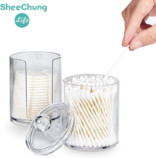Alt view image 2 of 6 - Acrylic Stackable Cotton Round Holder Set