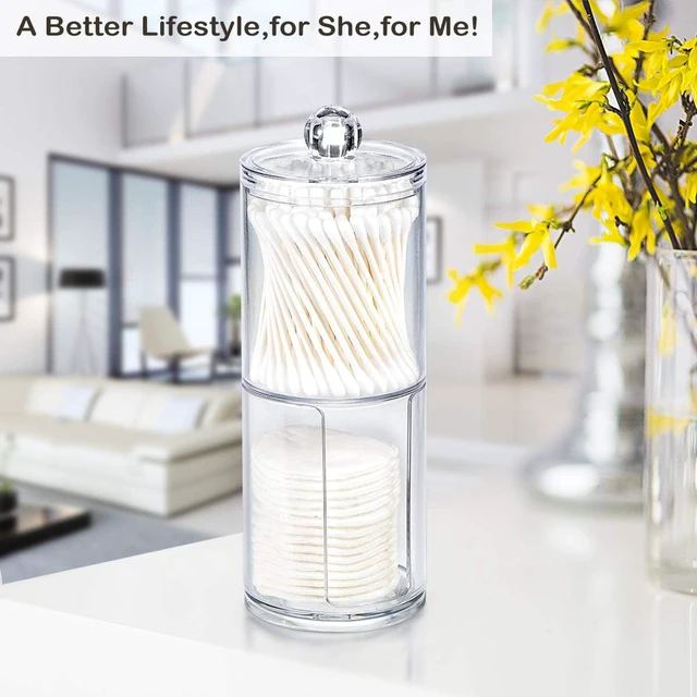 Alt view image 4 of 6 - Acrylic Stackable Cotton Round Holder Set