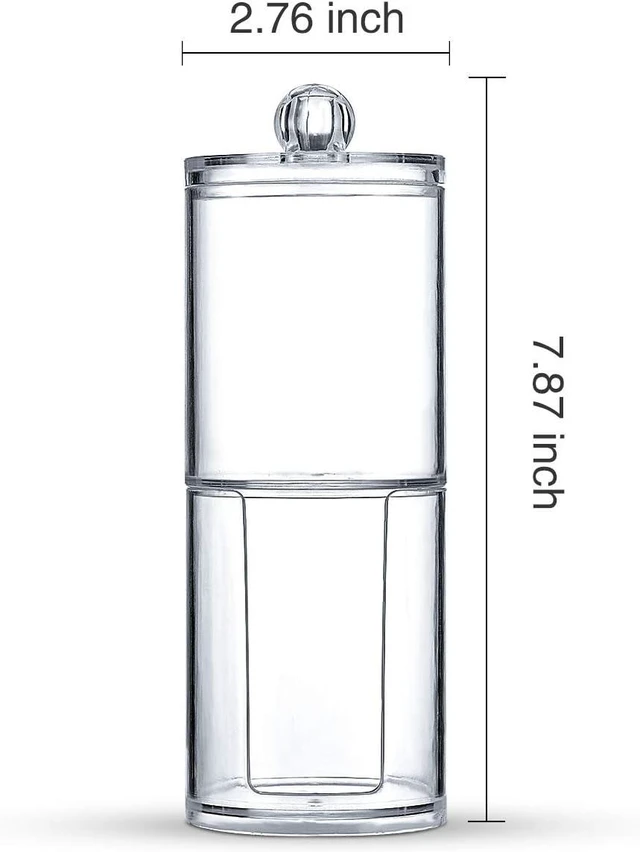 Alt view image 5 of 6 - Acrylic Stackable Cotton Round Holder Set