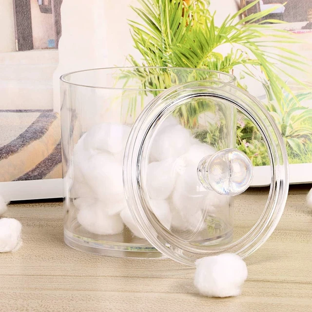 Alt view image 2 of 7 - Transparent Acrylic Cotton Swab and Ball Storage Container Organizer