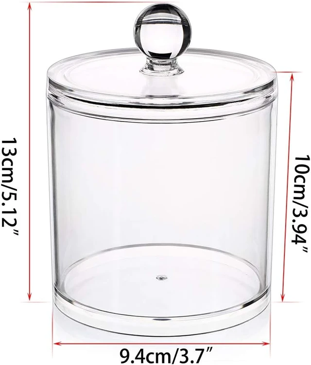 Alt view image 4 of 7 - Transparent Acrylic Cotton Swab and Ball Storage Container Organizer
