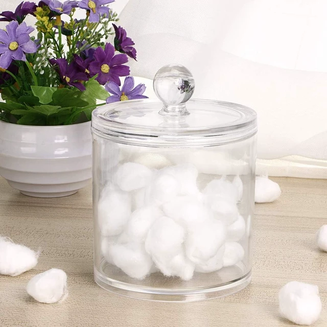 Alt view image 7 of 7 - Transparent Acrylic Cotton Swab and Ball Storage Container Organizer