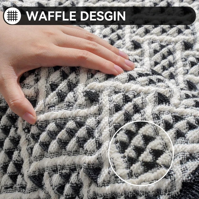 Alt view image 3 of 7 - Extra Soft Boho Bathroom Rugs, Waffle Bath Mat