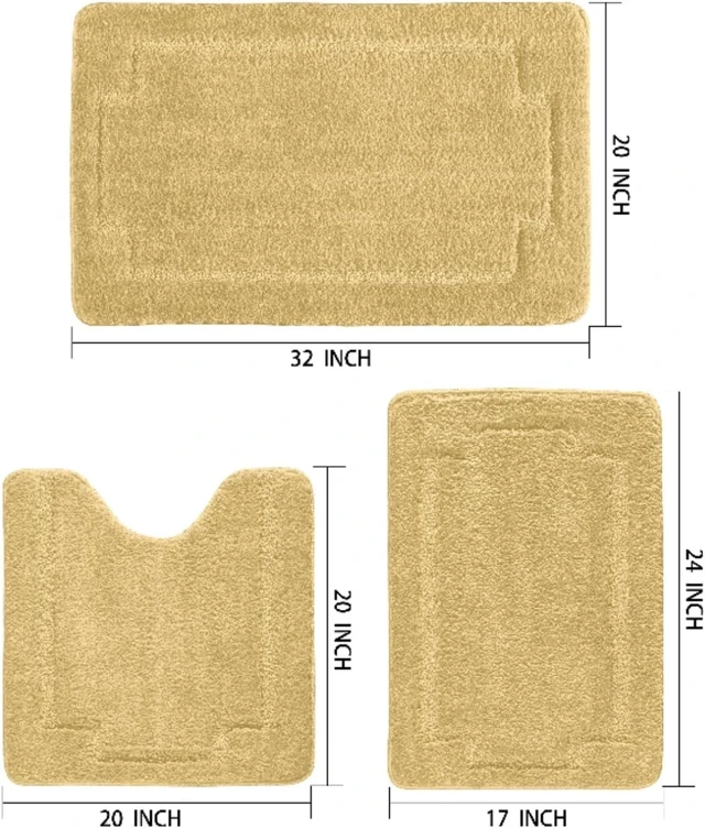 Alt view image 6 of 6 - Plush Shaggy Bathroom Rug Non-Slip Absorbent Soft Bath Mat Machine Washable