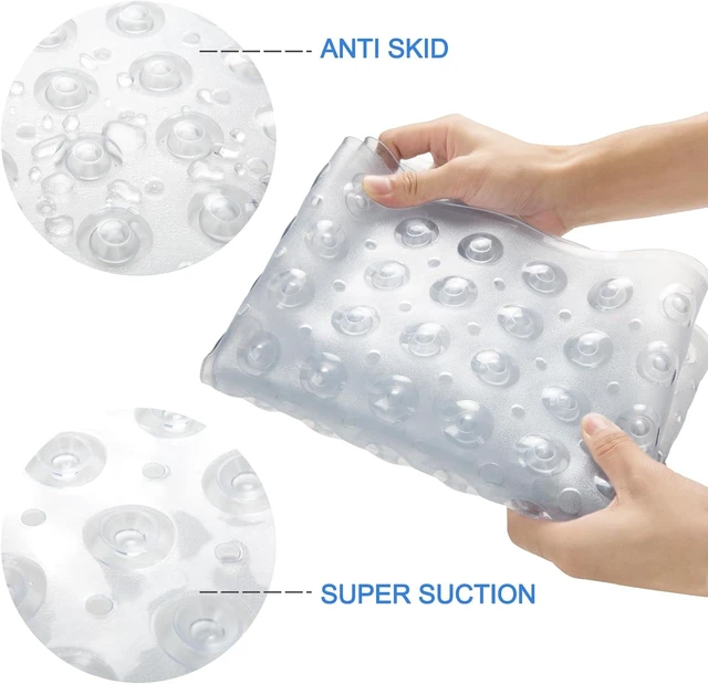 Alt view image 2 of 7 - Machine Washable Bathroom Shower Rug, Non-Slip Bathtub Mat with Suction Cups and Drain Holes