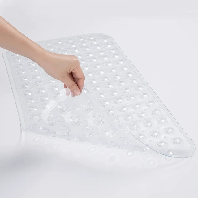 Alt view image 3 of 7 - Machine Washable Bathroom Shower Rug, Non-Slip Bathtub Mat with Suction Cups and Drain Holes