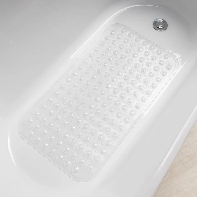 Alt view image 5 of 7 - Machine Washable Bathroom Shower Rug, Non-Slip Bathtub Mat with Suction Cups and Drain Holes