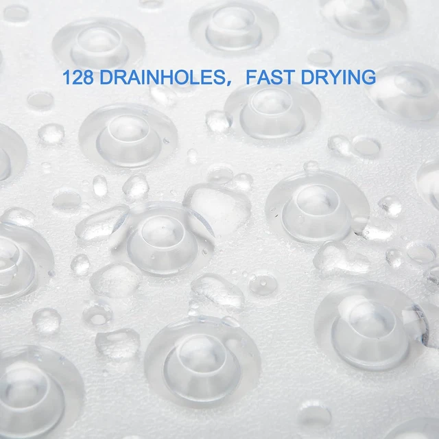 Alt view image 4 of 7 - Machine Washable Bathroom Shower Rug, Non-Slip Bathtub Mat with Suction Cups and Drain Holes