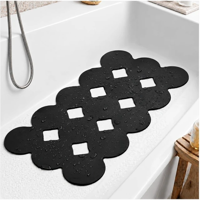 Alt view image 2 of 7 - Patented Non-Slip Natural Rubber Bath Tub Mat with Strong Suction Cups Soft Shower Floor Pad