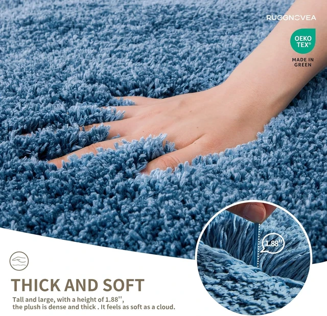 Alt view image 4 of 7 - Soft Absorbent Non-Slip Microfiber Bath Mat