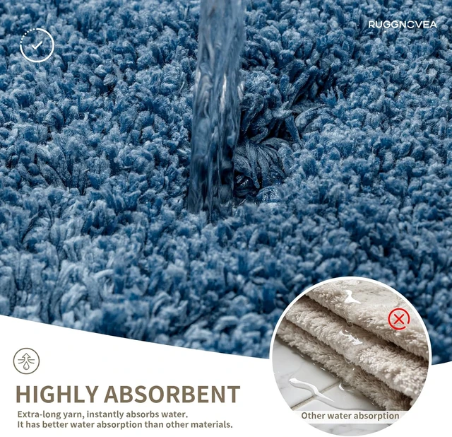 Alt view image 5 of 7 - Soft Absorbent Non-Slip Microfiber Bath Mat