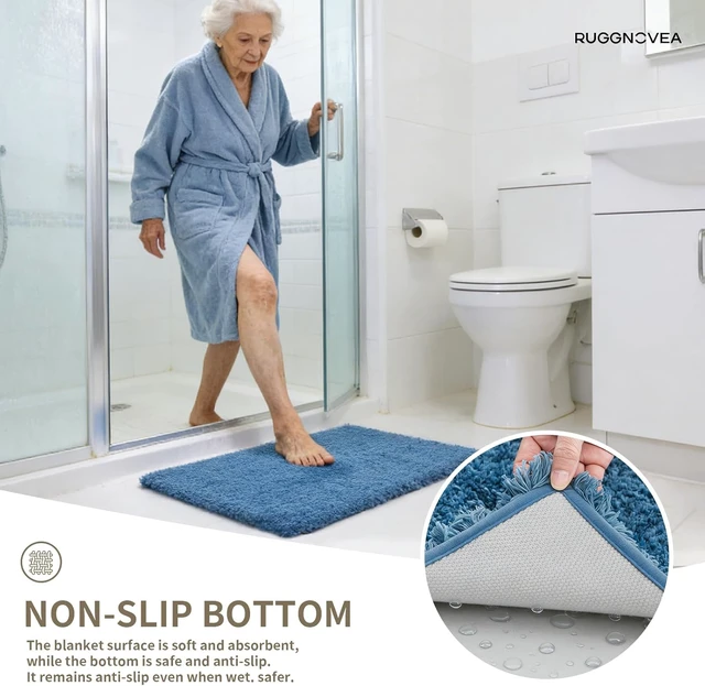 Alt view image 6 of 7 - Soft Absorbent Non-Slip Microfiber Bath Mat
