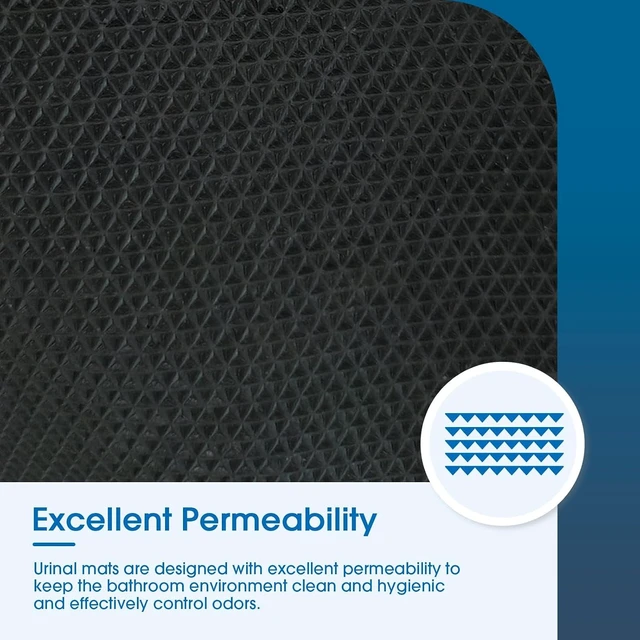 Alt view image 2 of 7 - 6Pcs Non Slip Urinal Mats for Men Bathroom Commercial Floor Pads Splash Toilet Bulk Washable Disposable Large
