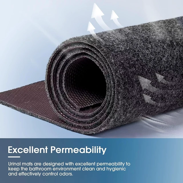 Alt view image 3 of 7 - 6Pcs Non Slip Urinal Mats for Men Bathroom Commercial Floor Pads Splash Toilet Bulk Washable Disposable Large