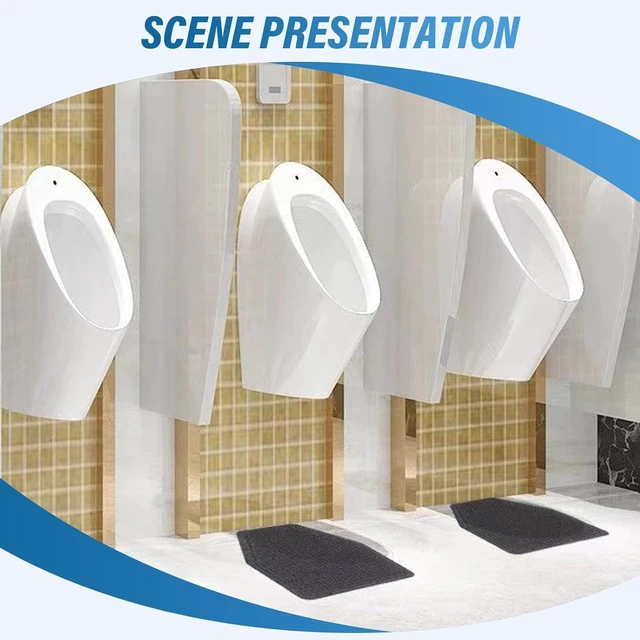 Alt view image 6 of 7 - 6Pcs Non Slip Urinal Mats for Men Bathroom Commercial Floor Pads Splash Toilet Bulk Washable Disposable Large
