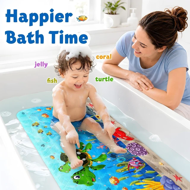 Alt view image 2 of 7 - Safe Tub Floor Pad, Non-Slip Bathtub Mat for Baby and Adults