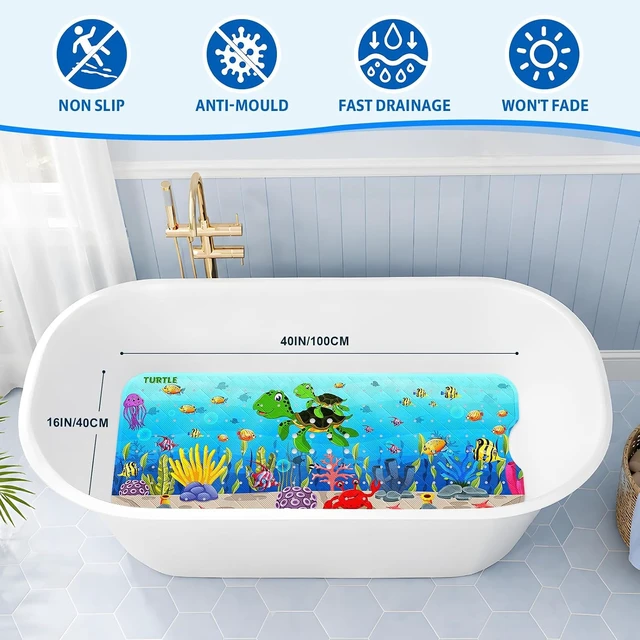 Alt view image 3 of 7 - Safe Tub Floor Pad, Non-Slip Bathtub Mat for Baby and Adults