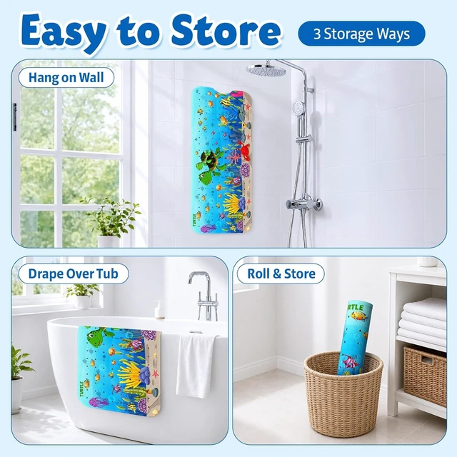 Alt view image 6 of 7 - Safe Tub Floor Pad, Non-Slip Bathtub Mat for Baby and Adults
