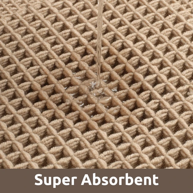 Alt view image 5 of 7 - Non-Slip Absorbent Bath Mat, Waffle Texture Bathroom Rug