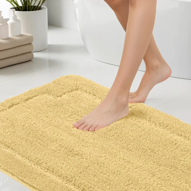 Alt view image 3 of 6 - Plush Shaggy Bathroom Rug Non-Slip Absorbent Soft Bath Mat Machine Washable