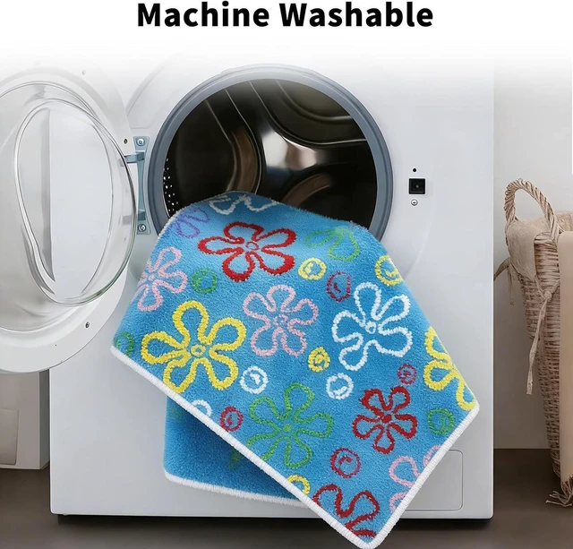 Alt view image 6 of 6 - Playroom, Entryway, Living Room, Adorable Cartoon Sponge Bath Mat Non-Slip Machine Washable Fun Bedroom Rug for Bathroom