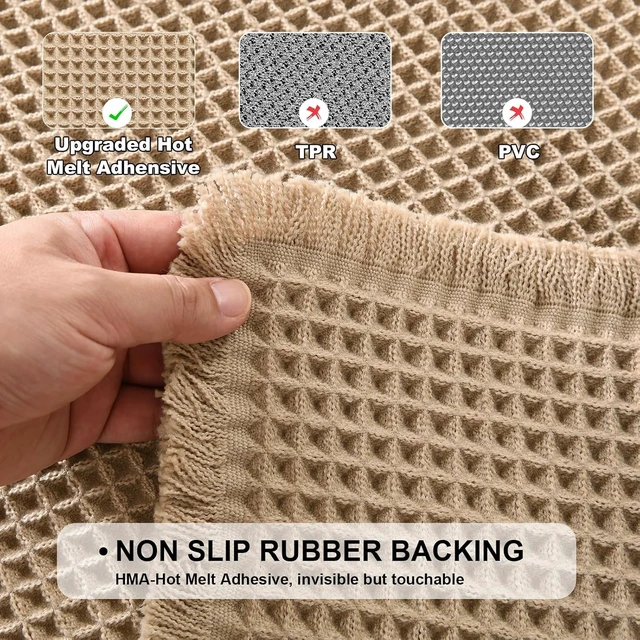 Alt view image 5 of 7 - Two-Piece Waffle Texture Bohemian Bathroom Rug Set