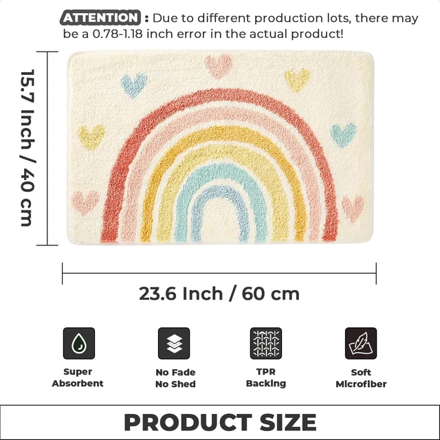 Alt view image 2 of 7 - Cute Floral Absorbent Non-Slip Bath Rug Machine Washable Mat for Bathroom Dining Kitchen Living Room