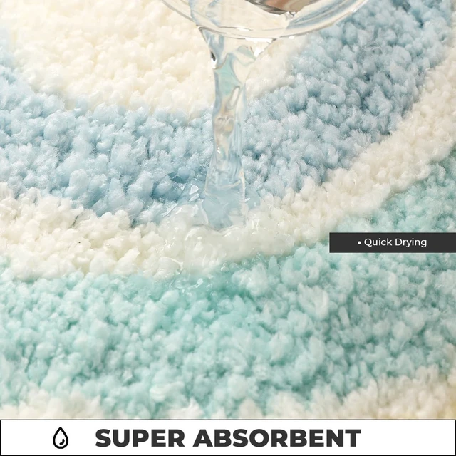 Alt view image 4 of 7 - Cute Floral Absorbent Non-Slip Bath Rug Machine Washable Mat for Bathroom Dining Kitchen Living Room