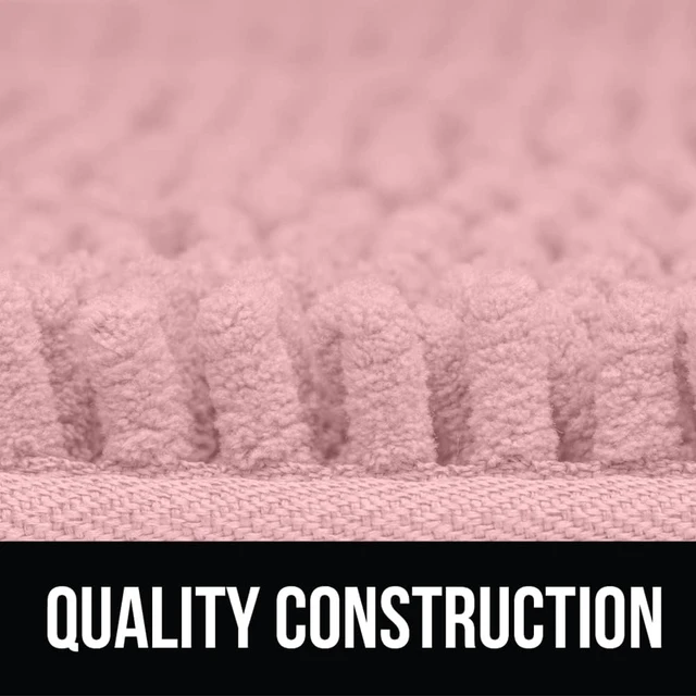 Alt view image 5 of 7 - Machine Washable Plush Bathroom Carpet for Tub and Home Decor, Soft Absorbent Quick Dry Shower Mat, Chenille Shaggy Bath Rug