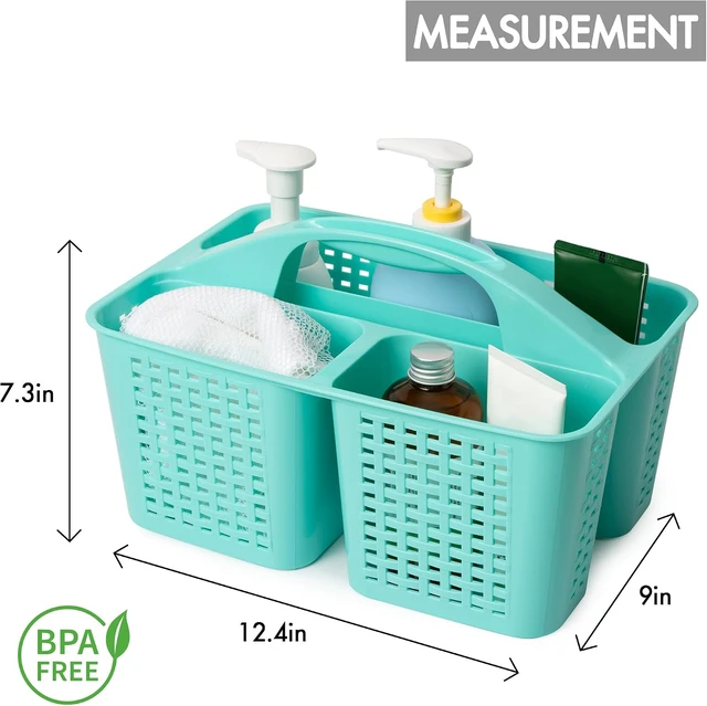 Alt view image 2 of 7 - Home Dorm Shelf Cabinet Storage, Plastic Bath Basket for Soap Shampoo Hair Beauty & Cleaning Supplies, Portable Shower Organizer with Handle