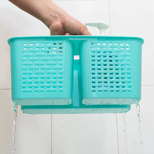 Alt view image 4 of 7 - Home Dorm Shelf Cabinet Storage, Plastic Bath Basket for Soap Shampoo Hair Beauty & Cleaning Supplies, Portable Shower Organizer with Handle