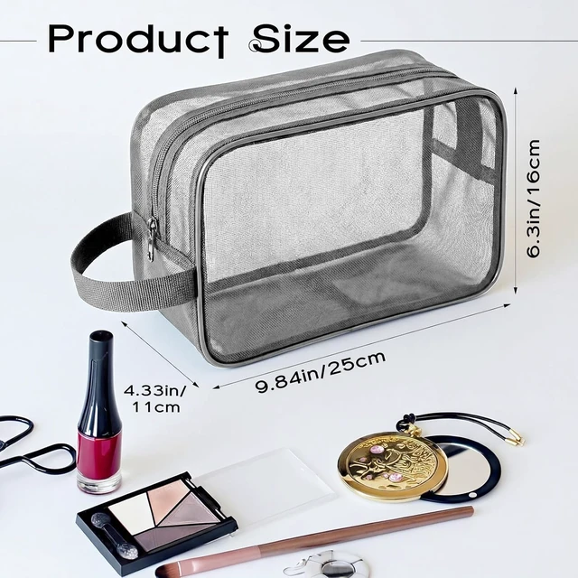 Alt view image 2 of 7 - 3 Pack Mesh Shower Caddy for Women Men Travel Toiletry Bags Portable Gym Hanging Cosmetic Organizer Waterproof College Dorm Camping Essentials