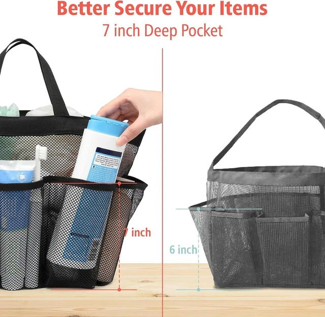 Alt view image 2 of 7 - Portable Mesh Hanging Shower Caddy Organizer for Bathroom