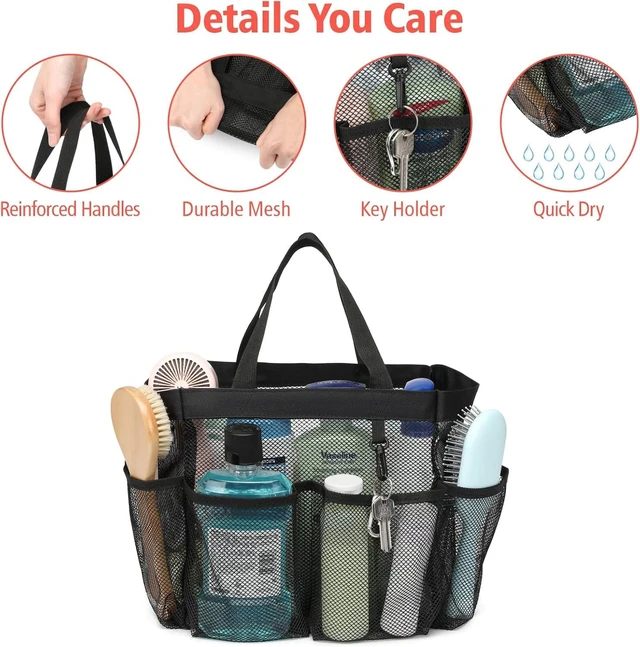 Alt view image 5 of 7 - Portable Mesh Hanging Shower Caddy Organizer for Bathroom