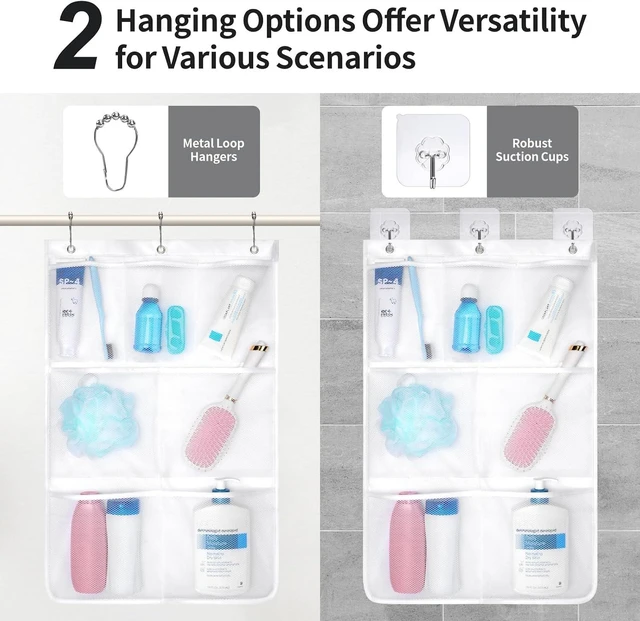 Alt view image 7 of 7 - Portable Mesh Hanging Shower Caddy Organizer for Bathroom