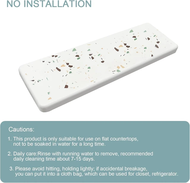 Alt view image 3 of 7 - Absorbent Countertop Rack Organizer, Sponge and Soap Dispenser Holder, Fast Drying Sink Caddy for Kitchen & Bathroom
