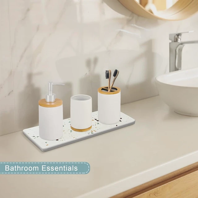 Alt view image 6 of 7 - Absorbent Countertop Rack Organizer, Sponge and Soap Dispenser Holder, Fast Drying Sink Caddy for Kitchen & Bathroom