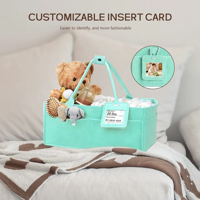 Alt view image 7 of 7 - Large Baby Diaper Caddy Organizer with Handle