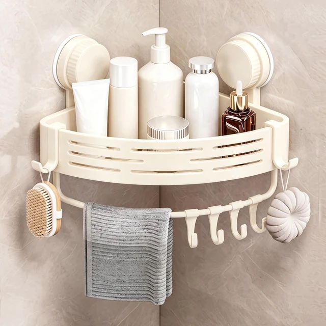 Main image of ABS Suction Cup Corner Shower Organizer