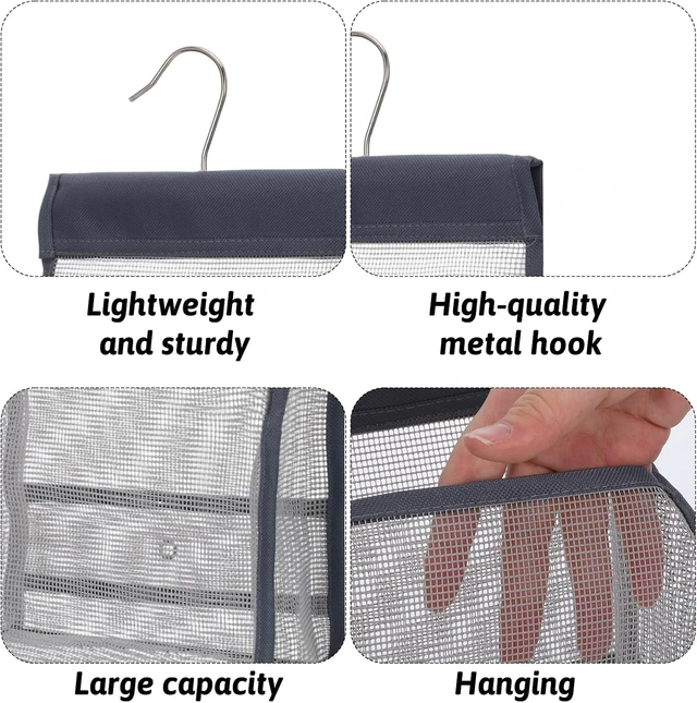 Alt view image 3 of 7 - Bathroom Storage for Dorm Gym Travel RV Swimming, Portable Mesh Hanging Shower Organizer Bag