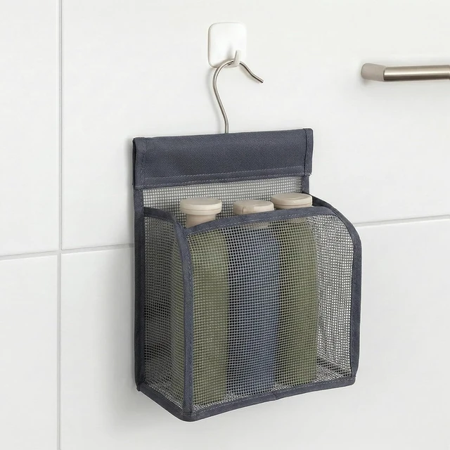 Alt view image 4 of 7 - Bathroom Storage for Dorm Gym Travel RV Swimming, Portable Mesh Hanging Shower Organizer Bag