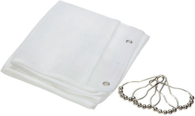 Alt view image 6 of 6 - Quick Dry Mesh Hanging Caddy with Pockets and Shower Curtain Rod Hooks