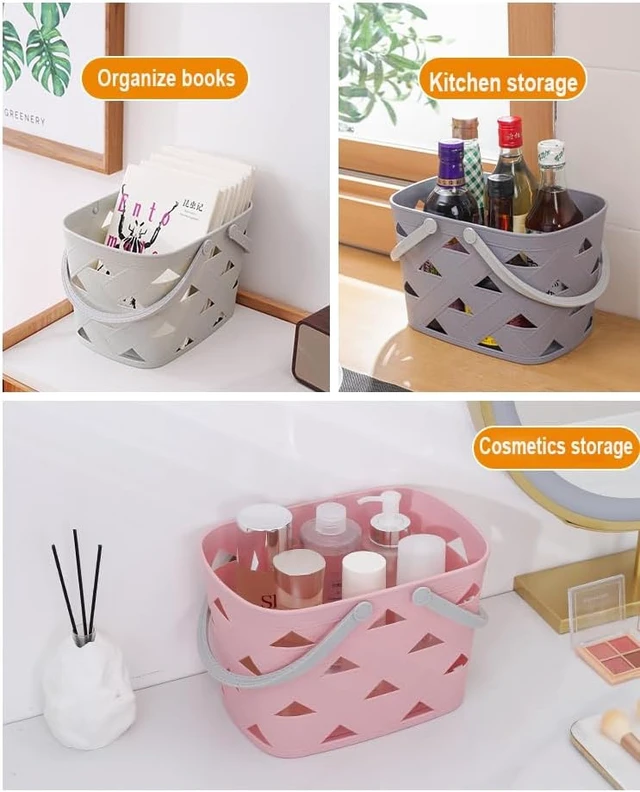 Alt view image 6 of 6 - Garden & Camping, Kitchen, Dorm, Multi-Purpose Storage Basket for Bathroom, Portable Plastic Shower Caddy with Handle