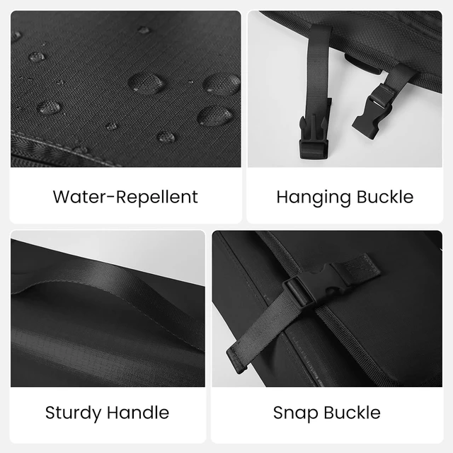 Alt view image 2 of 6 - and Essentials, Makeup Brushes, Skincare, Conditioner, Spacious Hanging Cosmetic Organizer - Waterproof Travel Toiletry Case with Multi-Pockets for Shampoo