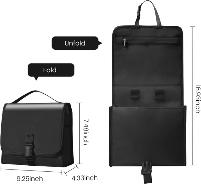 Alt view image 4 of 6 - and Essentials, Makeup Brushes, Skincare, Conditioner, Spacious Hanging Cosmetic Organizer - Waterproof Travel Toiletry Case with Multi-Pockets for Shampoo