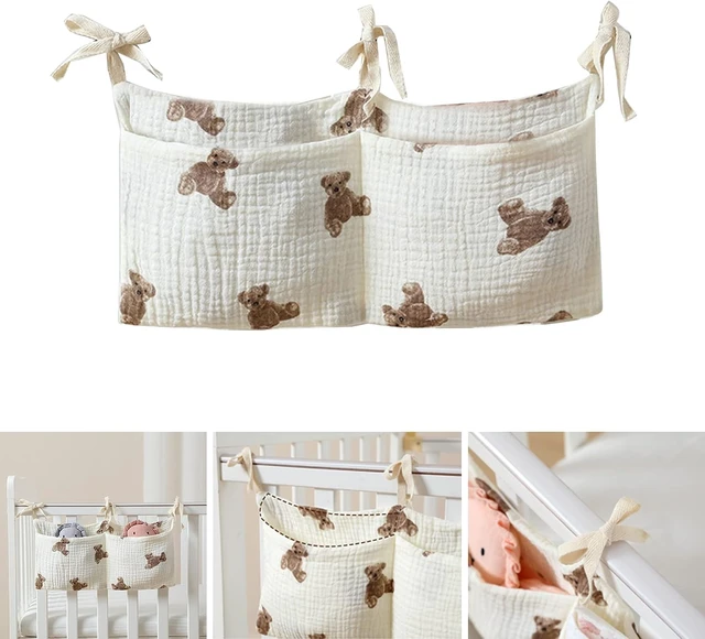 Alt view image 2 of 6 - Bottles and Toys - Bedside Organizer, Hanging Nursery Storage Bag with Multiple Pockets for Diapers