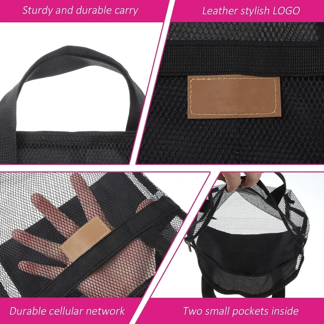 Alt view image 5 of 7 - Travel & Camping, Beach, Versatile Shower Caddy for Gym, Quick Dry Mesh Toiletry Bag with Zipper and Dual Pockets