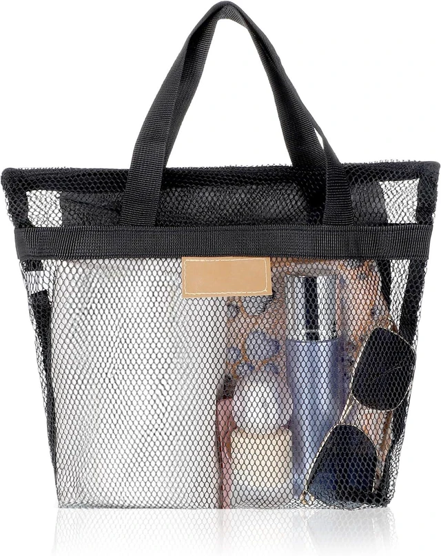 Main image of Travel & Camping, Beach, Versatile Shower Caddy for Gym, Quick Dry Mesh Toiletry Bag with Zipper and Dual Pockets