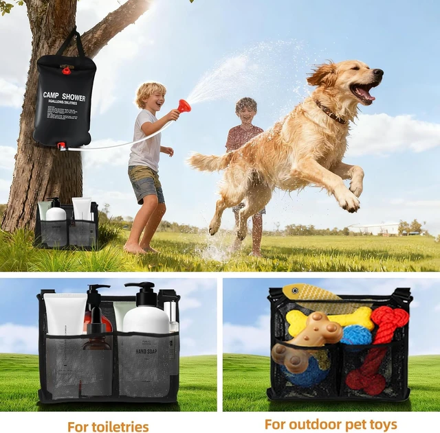 Alt view image 4 of 7 - Beach & Swimming with Adjustable Switch and Removable Nozzle, Hiking, Portable Solar Shower Bag for Outdoor Camping