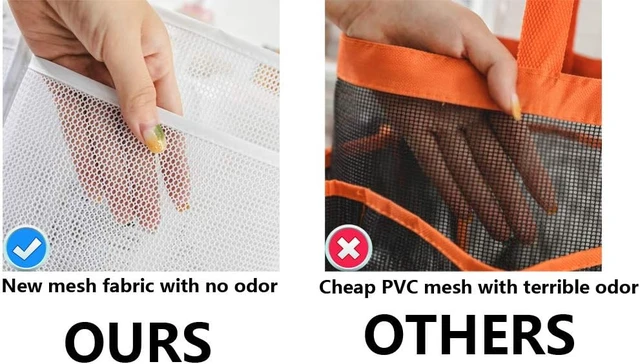 Alt view image 5 of 6 - Large Hanging Bath Toiletry Organizer Tote with Separated Inner Compartment and Deep Outer Pockets, Mesh Shower Caddy Basket